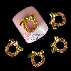 Decoratiuni 3D Metalice 143 Fundita Aurie cu Strasuri 